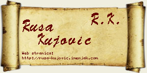 Rusa Kujović vizit kartica